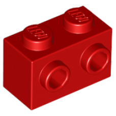 LEGO 11211 Red Brick, Modified 1 x 2 with Studs on Side (losse stenen 27-12)*P