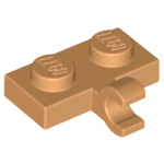 LEGO 11476 Medium Nougat Plaat, gemodificeerd 1 x 2 met clip aan de zijkant (horizontale grip), 65458 (losse stenen 30-9)*