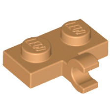 LEGO 11476 Medium Nougat Plaat, gemodificeerd 1 x 2 met clip aan de zijkant (horizontale grip), 65458 (losse stenen 30-9)*