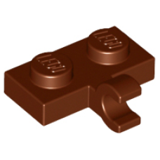 LEGO 11476 Reddish Brown Plate, Modified 1 x 2 with Clip Horizontal on Side, 65458 (losse stenen 14-20)*
