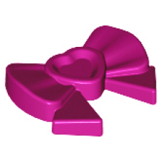 LEGO 11618 Magenta Friends Accessories Hair Decoration, Bow with Heart, Long Ribbon and Pin (losse stenen 23-15)*P