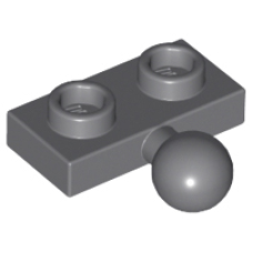 LEGO 14417 Dark Bluish Gray Plate, Modified 1 x 2 with Tow Ball on Side (171767) *