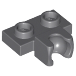 LEGO 14704 Dark Bluish Gray Plate, Modified 1 x 2 with Small Tow Ball Socket on Side (losse stenen 32-7)*P