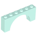 LEGO 15254 Light Aqua Light Aqua Arch 1 x 6 x 2 - Medium dikke bovenkant zonder versterkte onderkant (losse stenen 41-12)
