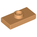 LEGO 15573 Medium Nougat Plate, Modified 1 x 2 with 1 Stud with Groove and Bottom Stud Holder (Jumper)(losse stenen 30-3)*