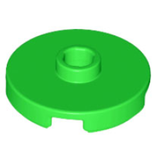 LEGO 18674 Bright Green Tile, Round 2 x 2 with Open Stud (losse stenen 6-2) (210623)*