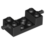 LEGO 18892 Black Brick, Modified 2 x 4 with Wheels Holder with 2 x 2 Cutout and Hole, 42947 (280623)*