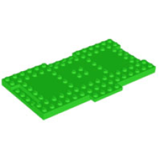 LEGO 18922 Bright Green Brick, Modified 8 x 16 x 2/3 with 1 x 4 Indentations and 1 x 4 Plate