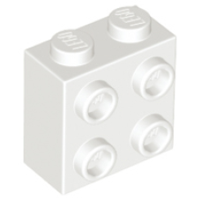 LEGO 22885 White Brick, Modified 1 x 2 x 1 2/3 with Studs on Side (w-bak)*