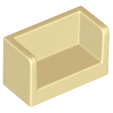 LEGO 23969 Tan  Panel 1 x 2 x 1 with Rounded Corners and 2 Sides,35387, 35391(losse stenen 3-1)