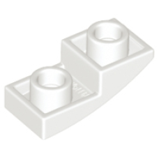LEGO 24201 White Slope, Curved 2 x 1 x 2/3 Inverted (losse stenen 35-4)*P