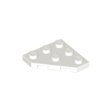 LEGO 2450 White Wedge, Plate 3 x 3 Cut Corner (plaat) (losse stenen 33-15)*P
