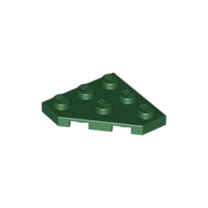 LEGO 2450 Dark Green Wedge, Plate 3 x 3 Cut Corner*