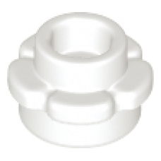 LEGO 24866 White Plate, Round 1 x 1 with Flower Edge (5 Petals) (losse stenen 17-8)*