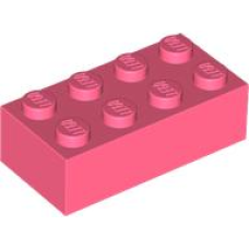 LEGO 3001 Coral Brick 2 x 4,  3556, 15589, 54534, 72841