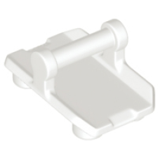 LEGO 30166 White Plate, Modified 2 x 3 Inverted with 4 Studs and Bar Handle on Bottom (Rocker Plate) (losse stenen 23-9)*P