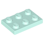 LEGO 3021 Light Aqua Plate 2 x 3, 03021 (losse stenen 41-16)