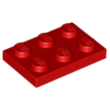 LEGO 3021 Red Plate 2 x 3, 03021