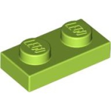 LEGO 3023 Lime Plate 1 x 2, 26225, 28653*