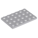 LEGO 3032 Light Bluish Gray Plate 4 x 6 (losse stenen 39-1) (190723)*