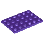 LEGO 3032 Dark Purple Plate 4 x 6*