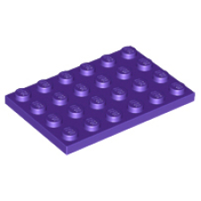 LEGO 3032 Dark Purple Plate 4 x 6*