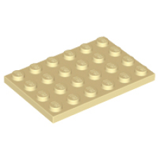 LEGO 3032 Tan Plate 4 x 6 (losse stenen 38-5)
