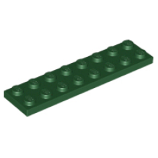 LEGO 3034 Dark Green Plate 2 x 8 *