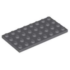 LEGO 3035 Dark Bluish Gray Plate 4 x 8 (losse stenen 24-18) (140723)*
