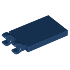 LEGO 30350b Dark Blue Tile, Modified 2 x 3 with 2 Open O Clips *
