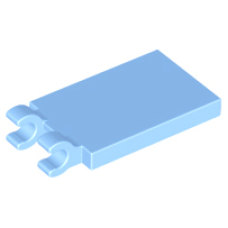 LEGO 30350b Bright Light Blue Tile, Modified 2 x 3 with 2 Open O Clips,65886 (losse stenen 15-13)