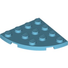LEGO 30565 Medium Azure Plate, Round Corner 4 x 4*