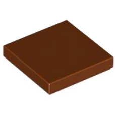 LEGO 3068b Reddish Brown Tile 2 x 2 with Groove, 1136, 78814, 88409 (losse stenen 14-18)*P