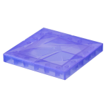 LEGO 3160 Satin Trans Purple Brick, Modified 6 x 6 x 2/3 No Studs with Ice Crystal Surface Profile (losse stenen 40-7)