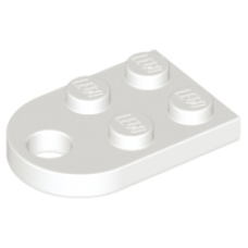 LEGO 3176 White Plate, Modified 2 x 3 with Hole (losse stenen 33-17)*P