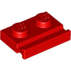 LEGO 32028 Red Plate, Modified 1 x 2 with Door Rail (losse stenen 21-19)*P
