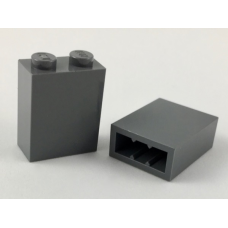 LEGO 3245c Dark Bluish Gray Brick 1 x 2 x 2 with Inside Stud Holder (losse stenen 15-9)*P