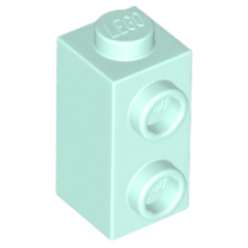 LEGO 32952 Light Aqua Baksteen, aangepast 1 x 1 x 1 2/3 met noppen aan de zijkant (losse stenen 41-14)