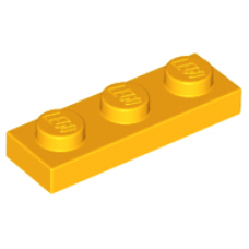 LEGO 3623 Bright Light Orange Plate 1 x 3 (losse stenen 35-18)*P
