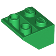 LEGO 3660 Green Slope Inverted 45 2 x 2 with Flat Bottom Pin *P