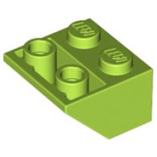 LEGO 3660 Lime Slope Inverted 45 2 x 2 with Flat Bottom Pin*