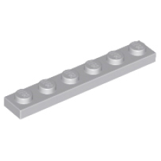 LEGO 3666 Light Bluish Gray Plate 1 x 6 (Light Bluish Gray-Bak)*P