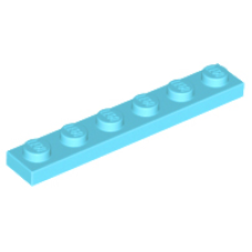 LEGO 3666 Medium Azure Plate 1 x 6*