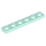 LEGO 3666 Light Aqua Plate 1 x 6 (losse stenen 41-4)