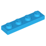 LEGO 3710 Dark Azure Plate 1 x 4*