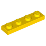 LEGO 3710 Yellow Plate 1 x 4 (250723)*