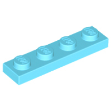 LEGO 3710 Medium Azure Plate 1 x 4 (losse stenen 12-9)*