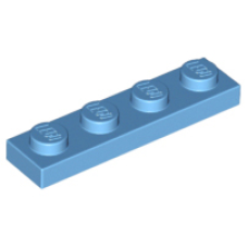 LEGO 3710 Medium Blue Plate 1 x 4 (losse stenen 36-11)*P