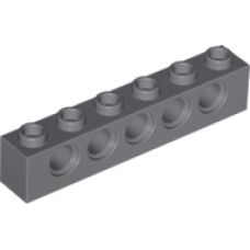 LEGO 3894 Dark Bluish Gray Technic, Brick 1 x 6 with Holes (losse stenen 32-21)*P