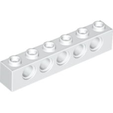 LEGO 3894 White Technic, Brick 1 x 6 with Holes (losse stenen 23-3)*P